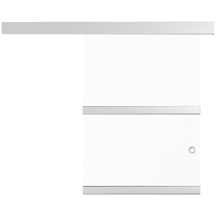 Skjutdörr med mjukstopp ESG-glas och aluminium vidaXL 76 x 205 cm – bild 4