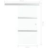Skjutdörr med mjukstopp ESG-glas och aluminium vidaXL 76 x 205 cm – miniatyr 8