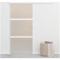 Skjutdörr med mjukstopp ESG-glas och aluminium vidaXL