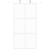 Skjutdörr vit härdat glas och aluminium vidaXL 102.5 x 205 cm – miniatyr 3