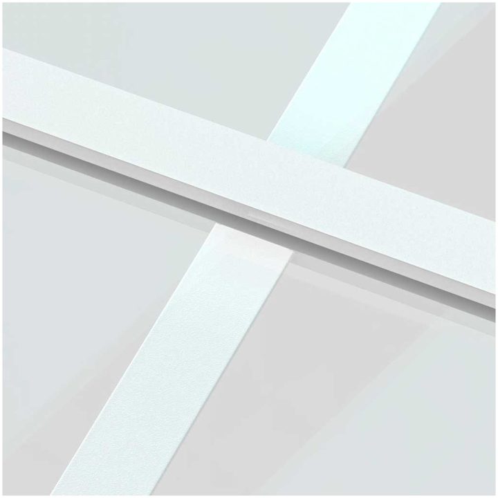 Skjutdörr vit härdat glas och aluminium vidaXL 102.5 x 205 cm – bild 6