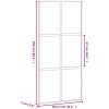 Skjutdörr vit härdat glas och aluminium vidaXL 102.5 x 205 cm – miniatyr 9