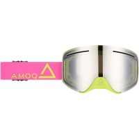 Skoterglasögon Vision Vent+ Magnetic Rosa Neongul Silver Spegel AMOQ
