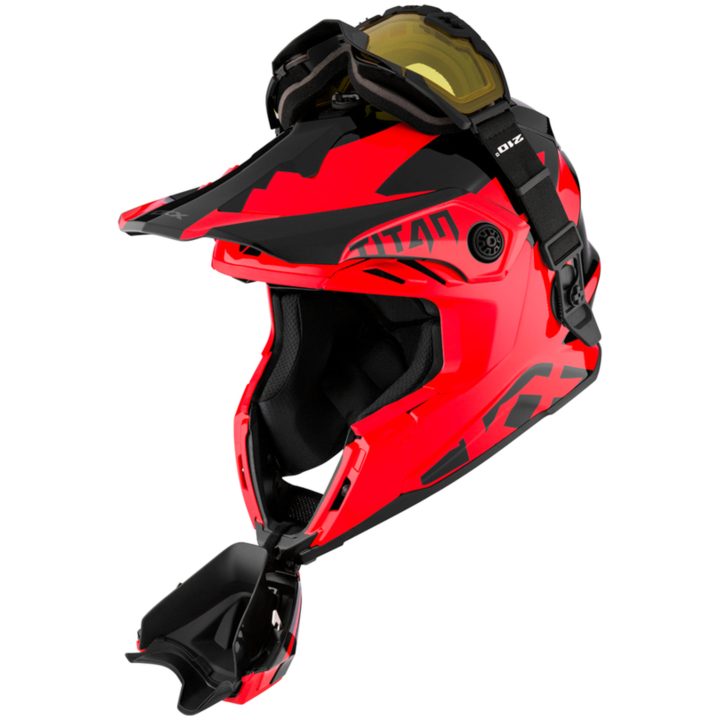 Skoterhjälm Titan Airflow Röd CKX XS – bild 4