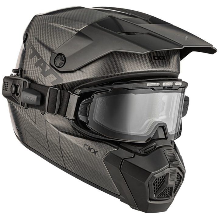 Skoterhjälm Titan AMS Pro Matt Carbon Eluppvärmd Fotokrom CKX M – bild 2