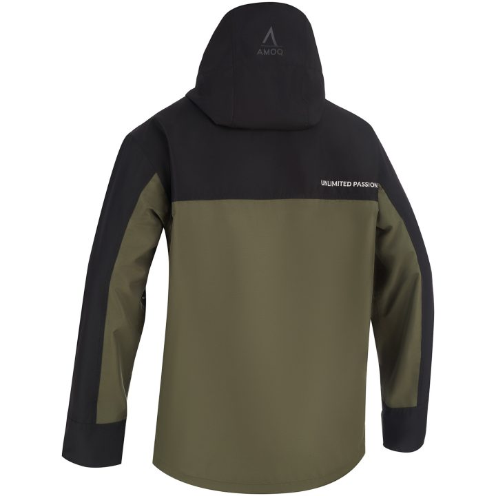 Skoterjacka Dynamic Fodrad Svart Militärgrön Hivis AMOQ XS – bild 2