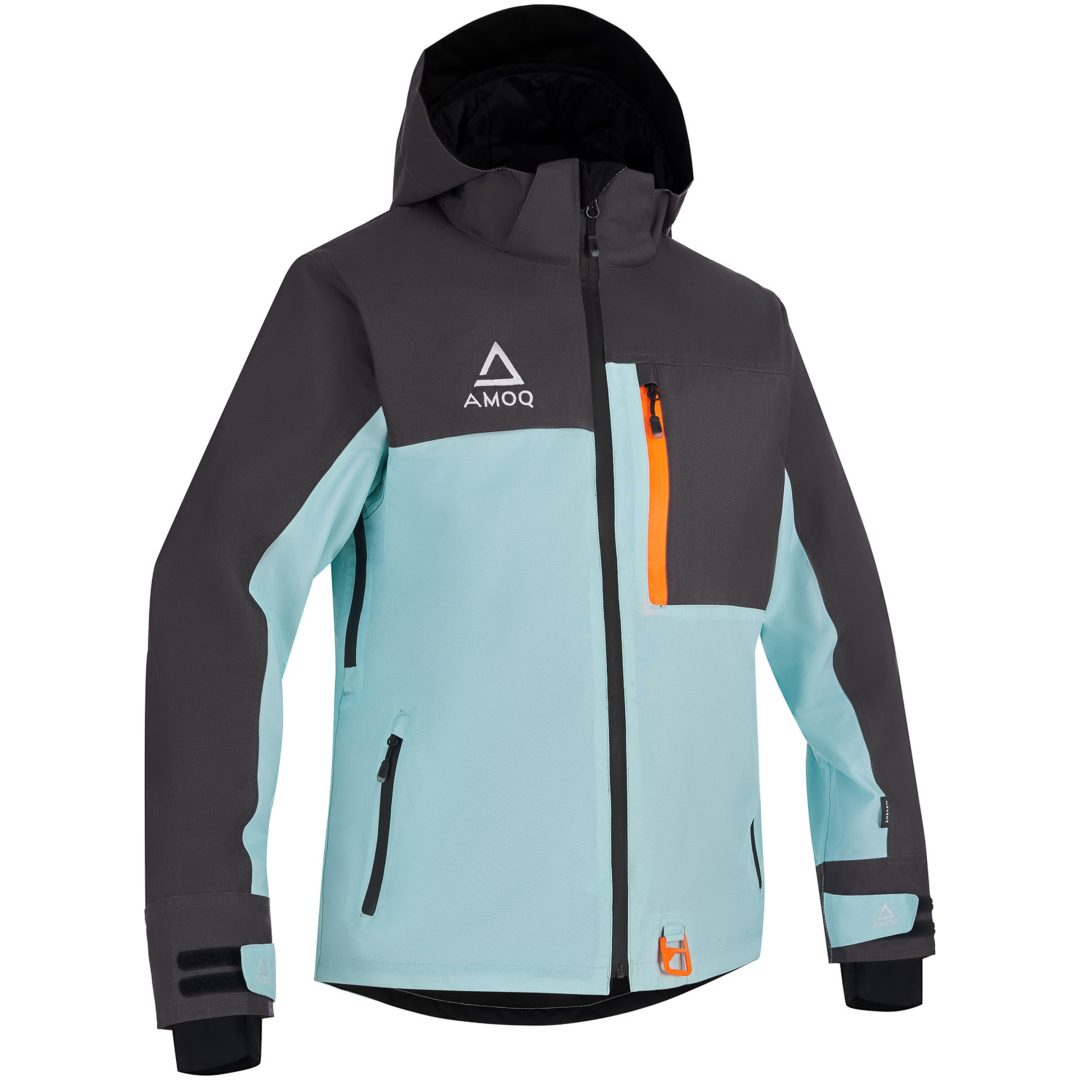 Skoterjacka Dynamic Textil Grå Mint Orange AMOQ XS – bild 3