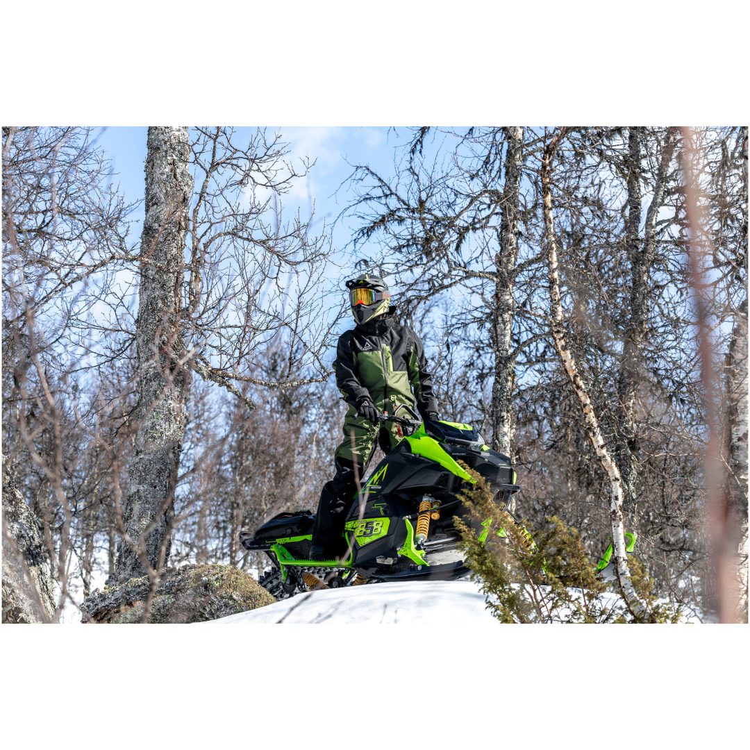 Skoteroverall Dynamic Svart Militärgrön Neongul AMOQ XS – bild 7