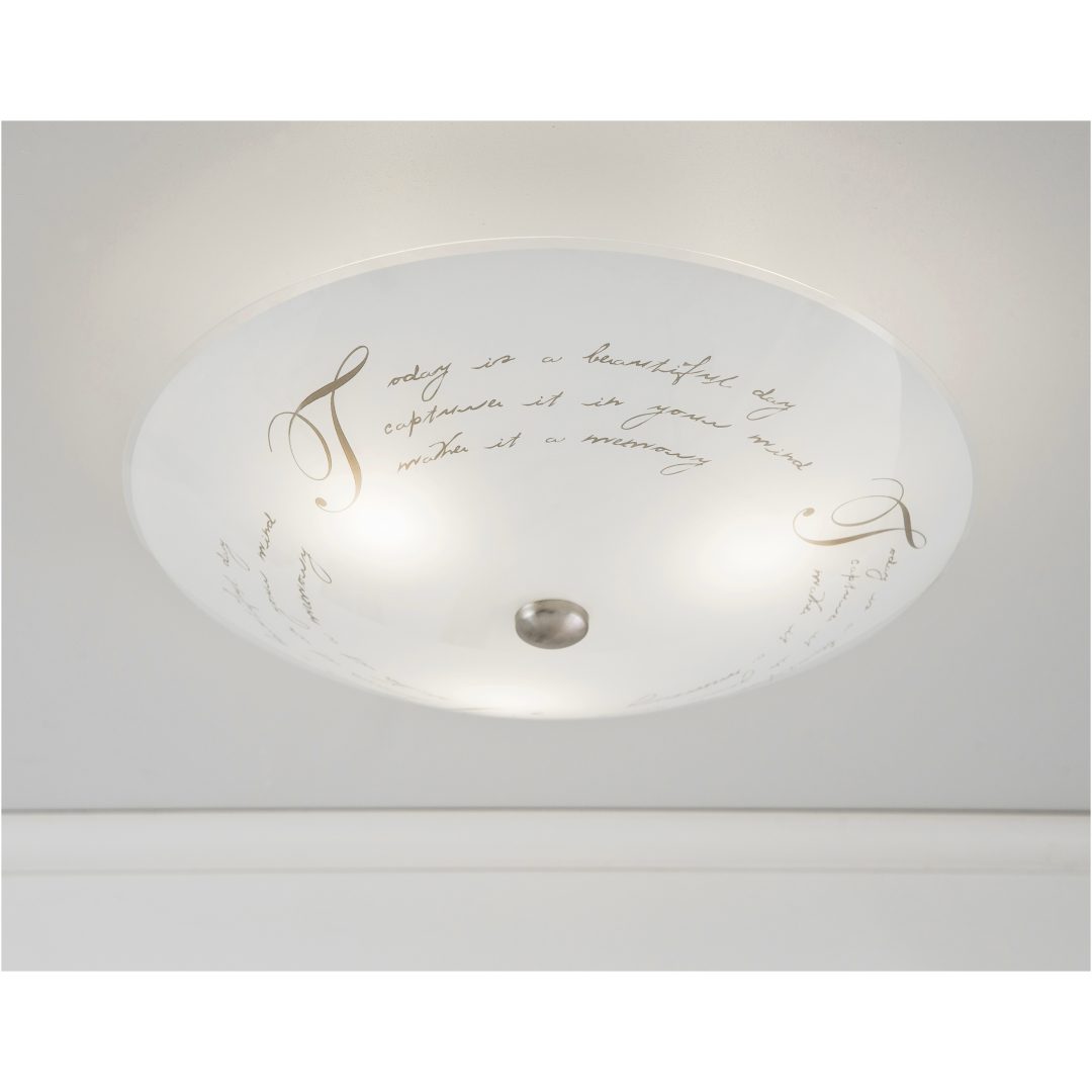 Skrift Plafond, Vit/stål ANETA HOME Sockel E14 Vit /Stål – bild 3