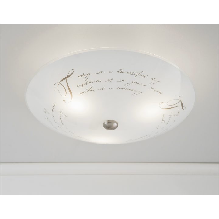Skrift Plafond, Vit/stål ANETA HOME Sockel E14 Vit /Stål – bild 3