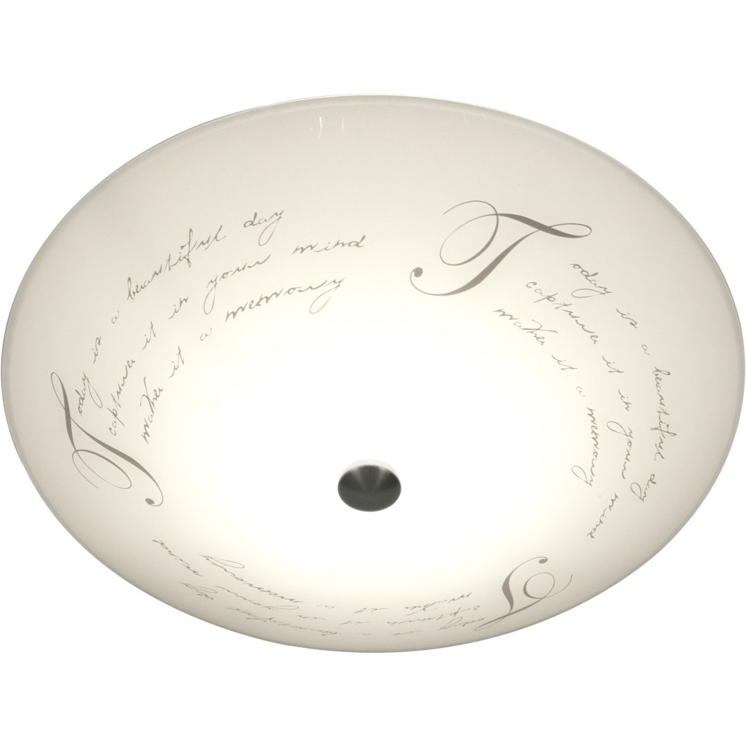 Skrift Plafond, Vit/stål ANETA HOME Sockel E14 Vit /Stål