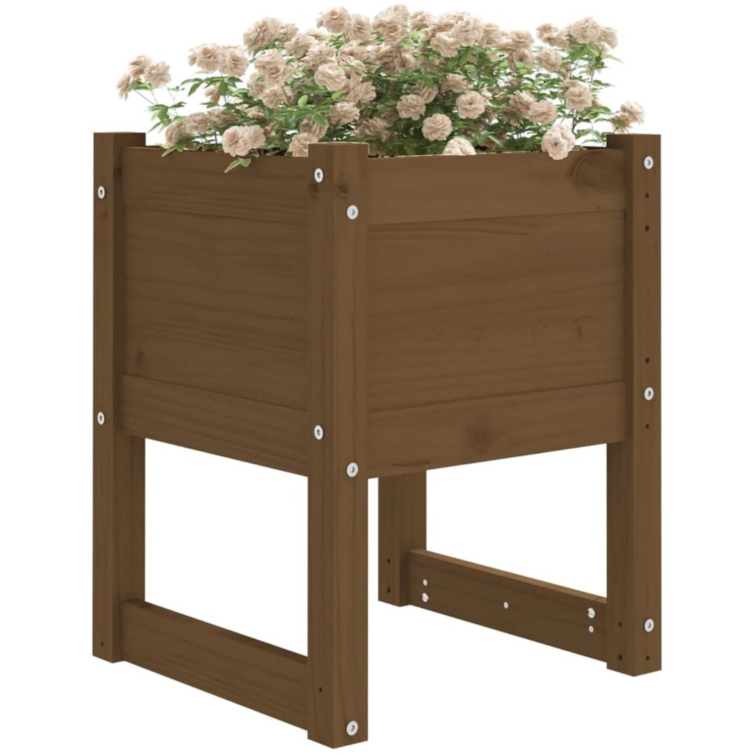 Skrivbord honungsbrun massiv furu vidaXL 40 x 40 x 52.5 cm – bild 3