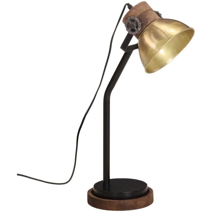 Skrivbordslampa 25 W antik mässing 18x18x60 cm E27 vidaXL – bild 2