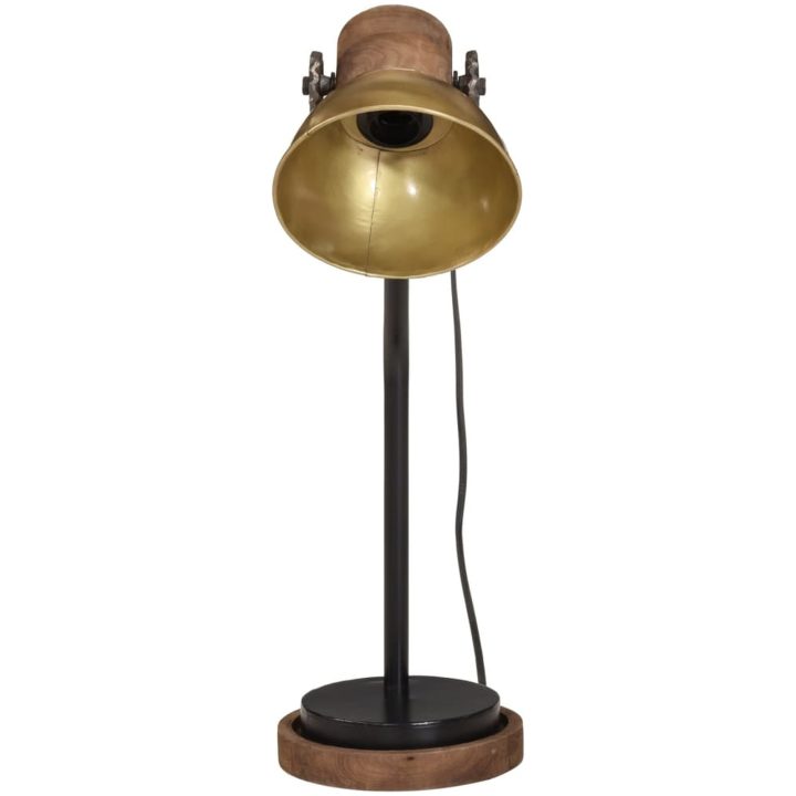 Skrivbordslampa 25 W antik mässing 18x18x60 cm E27 vidaXL – bild 3