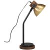 Skrivbordslampa 25 W antik mässing 18x18x60 cm E27 vidaXL – miniatyr 4