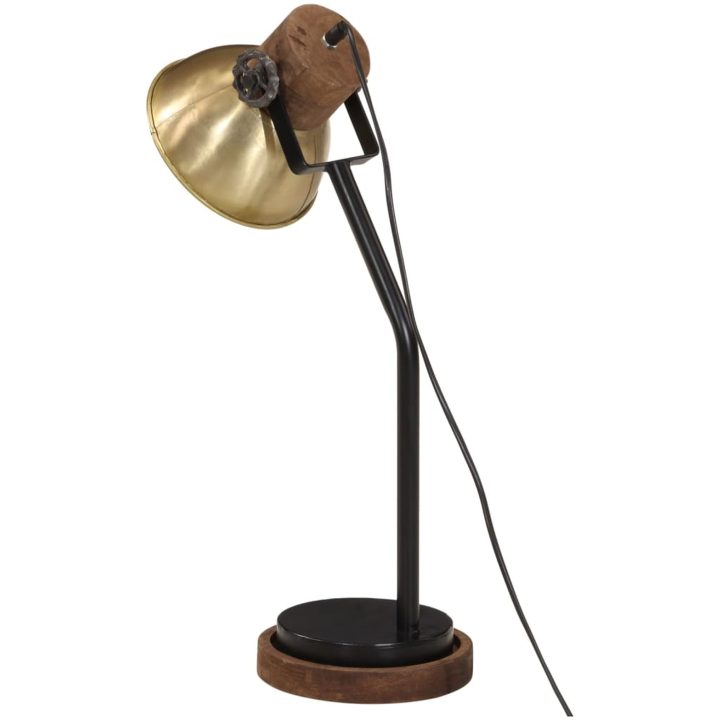 Skrivbordslampa 25 W antik mässing 18x18x60 cm E27 vidaXL – bild 5