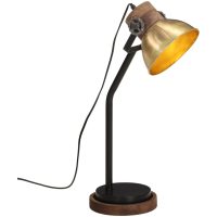 Skrivbordslampa 25 W antik mässing 18x18x60 cm E27 vidaXL