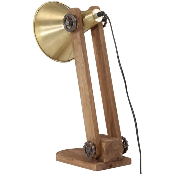 Skrivbordslampa 25 W antik mässing 23x13x52 cm E27 vidaXL 23 x 23 x 52 cm – bild 5