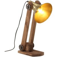 Skrivbordslampa 25 W antik mässing 23x13x52 cm E27 vidaXL