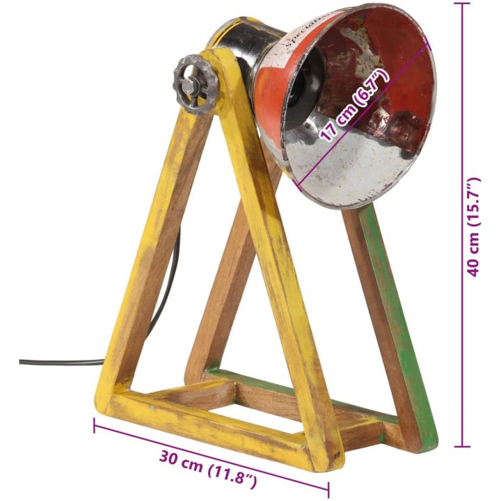 Skrivbordslampa 25 W flerfärgad 30x17x40 cm E27 vidaXL – bild 11