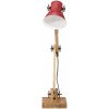 Skrivbordslampa 25 W nött röd 23x18x96 cm E27 vidaXL – miniatyr 3