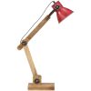 Skrivbordslampa 25 W nött röd 23x18x96 cm E27 vidaXL – miniatyr 4
