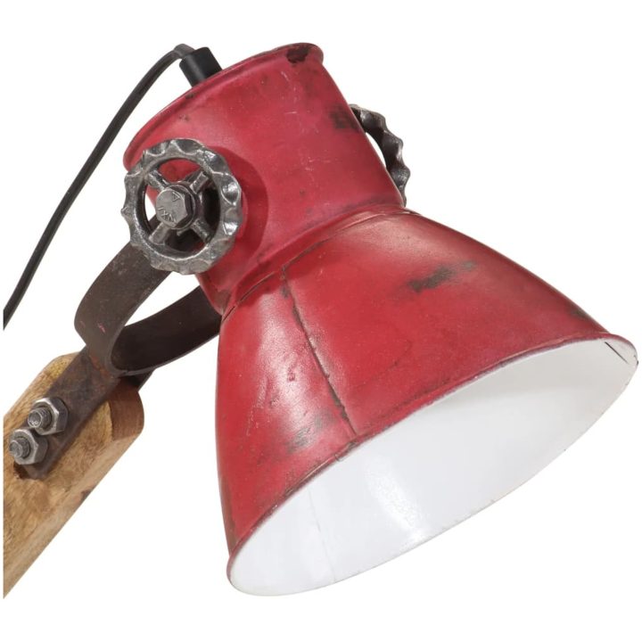Skrivbordslampa 25 W nött röd 23x18x96 cm E27 vidaXL – bild 7