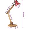 Skrivbordslampa 25 W nött röd 23x18x96 cm E27 vidaXL – miniatyr 10