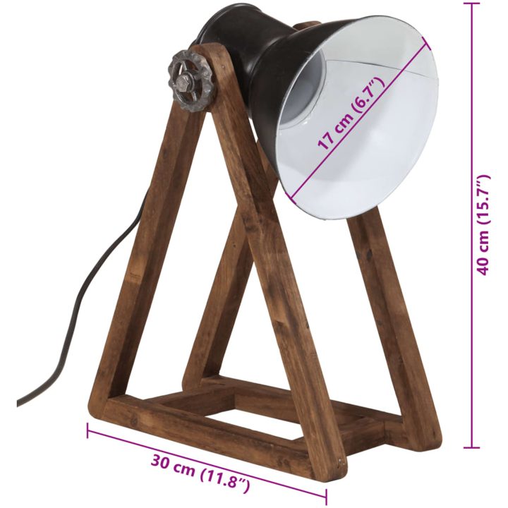 Skrivbordslampa 25 W svart 30x17x40 cm E27 vidaXL – bild 11