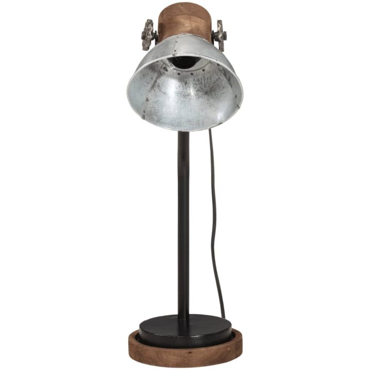 Skrivbordslampa 25 W vintage silver 18x18x60 cm E27 vidaXL – bild 3