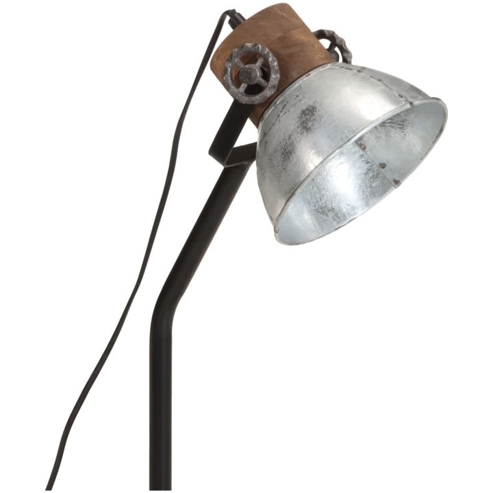 Skrivbordslampa 25 W vintage silver 18x18x60 cm E27 vidaXL – bild 7