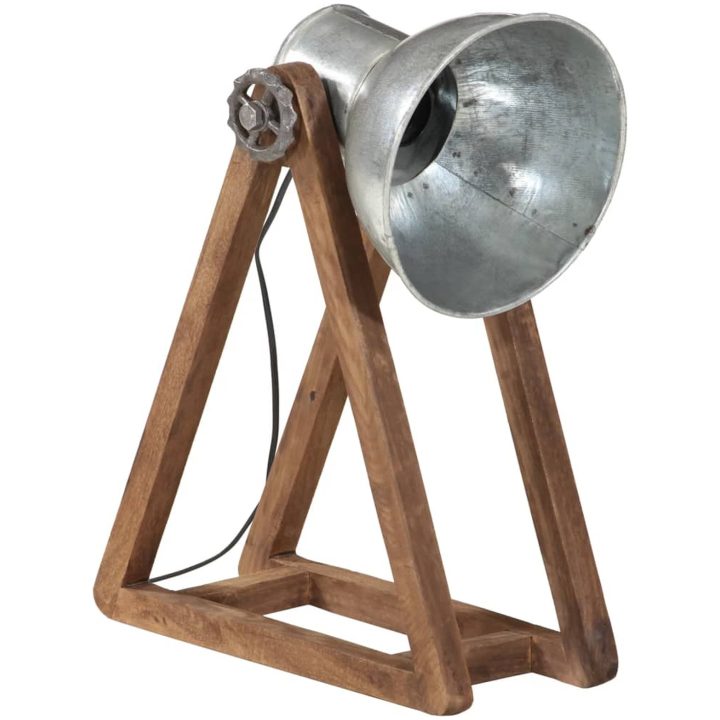 Skrivbordslampa 25 W vintage silver 30x17x40 cm E27 vidaXL – bild 2