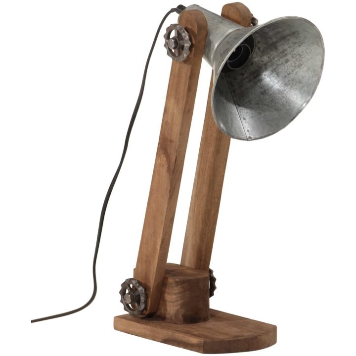 Skrivbordslampa 25W vintage silver 23x13x52 cm E27 vidaXL 23 x 23 x 52 cm – bild 2