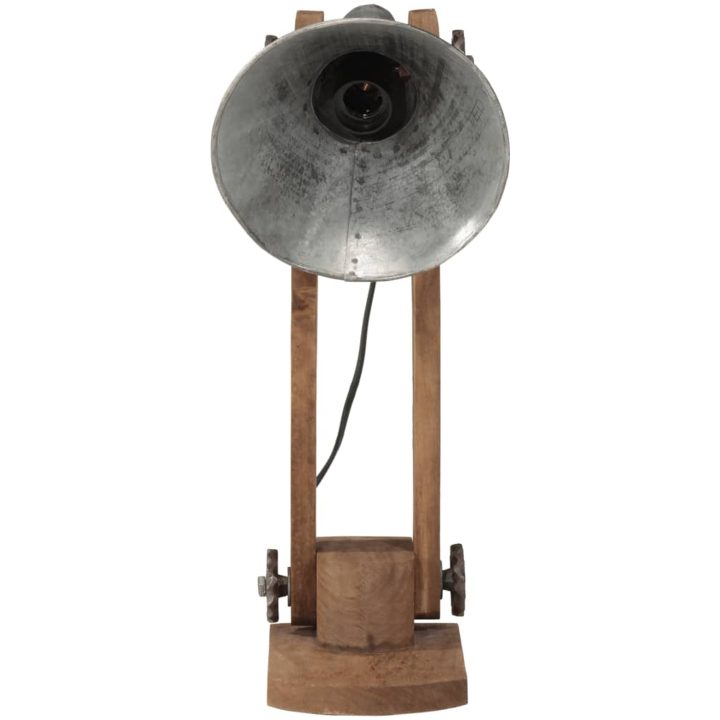 Skrivbordslampa 25W vintage silver 23x13x52 cm E27 vidaXL 23 x 23 x 52 cm – bild 3