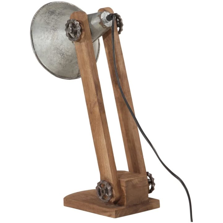 Skrivbordslampa 25W vintage silver 23x13x52 cm E27 vidaXL 23 x 23 x 52 cm – bild 5