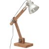 Skrivbordslampa industriell silver rund 58x18x90 cm E27 vidaXL – miniatyr 2