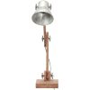 Skrivbordslampa industriell silver rund 58x18x90 cm E27 vidaXL – miniatyr 3