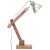 Skrivbordslampa industriell silver rund 58x18x90 cm E27 vidaXL – miniatyr 4