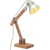 Skrivbordslampa industriell silver rund 58x18x90 cm E27 vidaXL – miniatyr 1