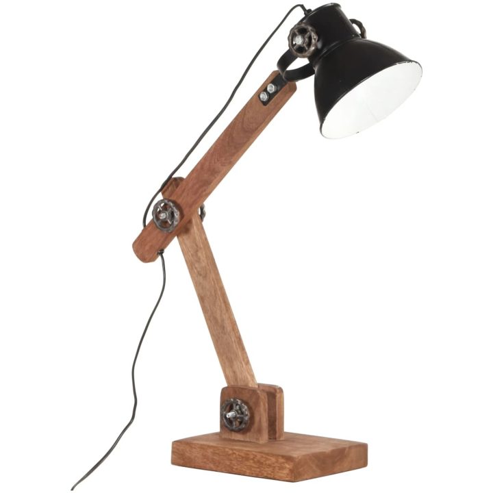 Skrivbordslampa industriell svart rund 58x18x90 cm E27 vidaXL – bild 2