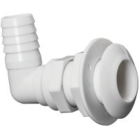 Skrovgenomföring 90° Vit Plast Osculati