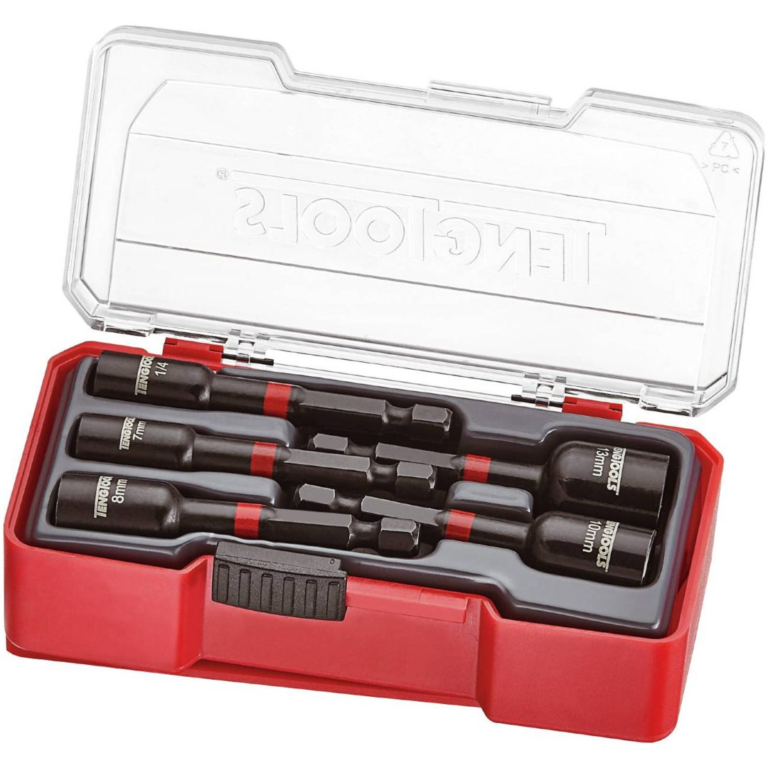 Skruvhållarsats Impact 5 delar TJNS05 Teng Tools SKRUVHÅLLARSATS 1/4 5 DELAR
