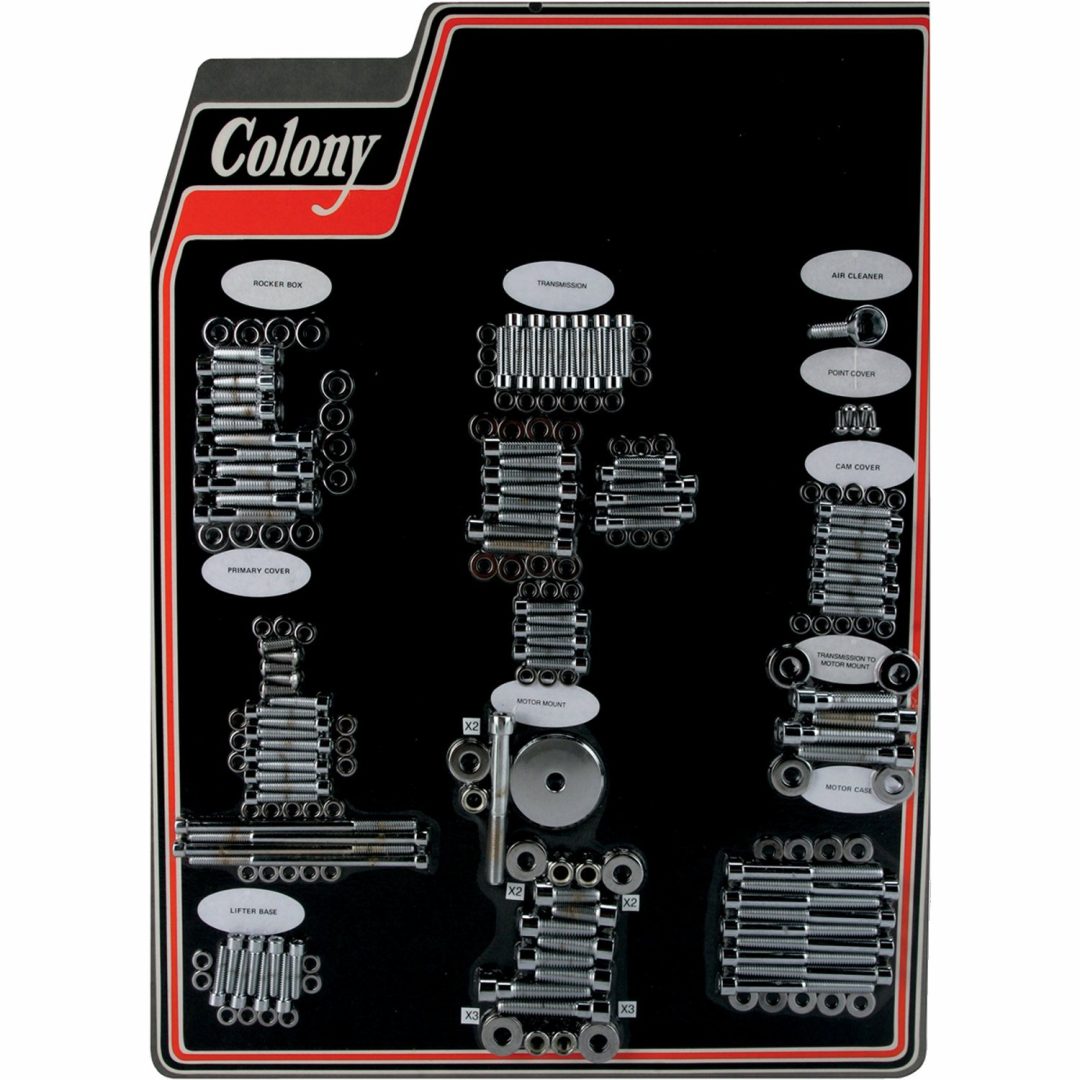 Skruvkit Allen Motor Polerad Silver COLONY