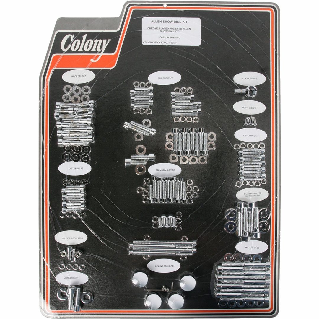 Skruvkit Allen Motor Polerad Silver COLONY