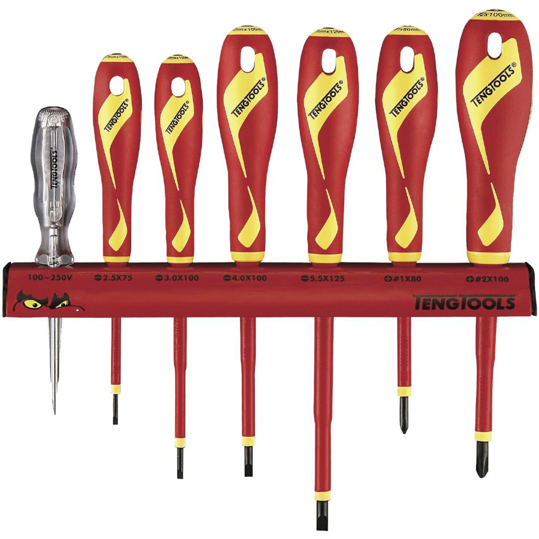Skruvmejselsats 1000 volt WRMDV07N Teng Tools SKRUVMEJSELSATS 1000V 7 DELAR
