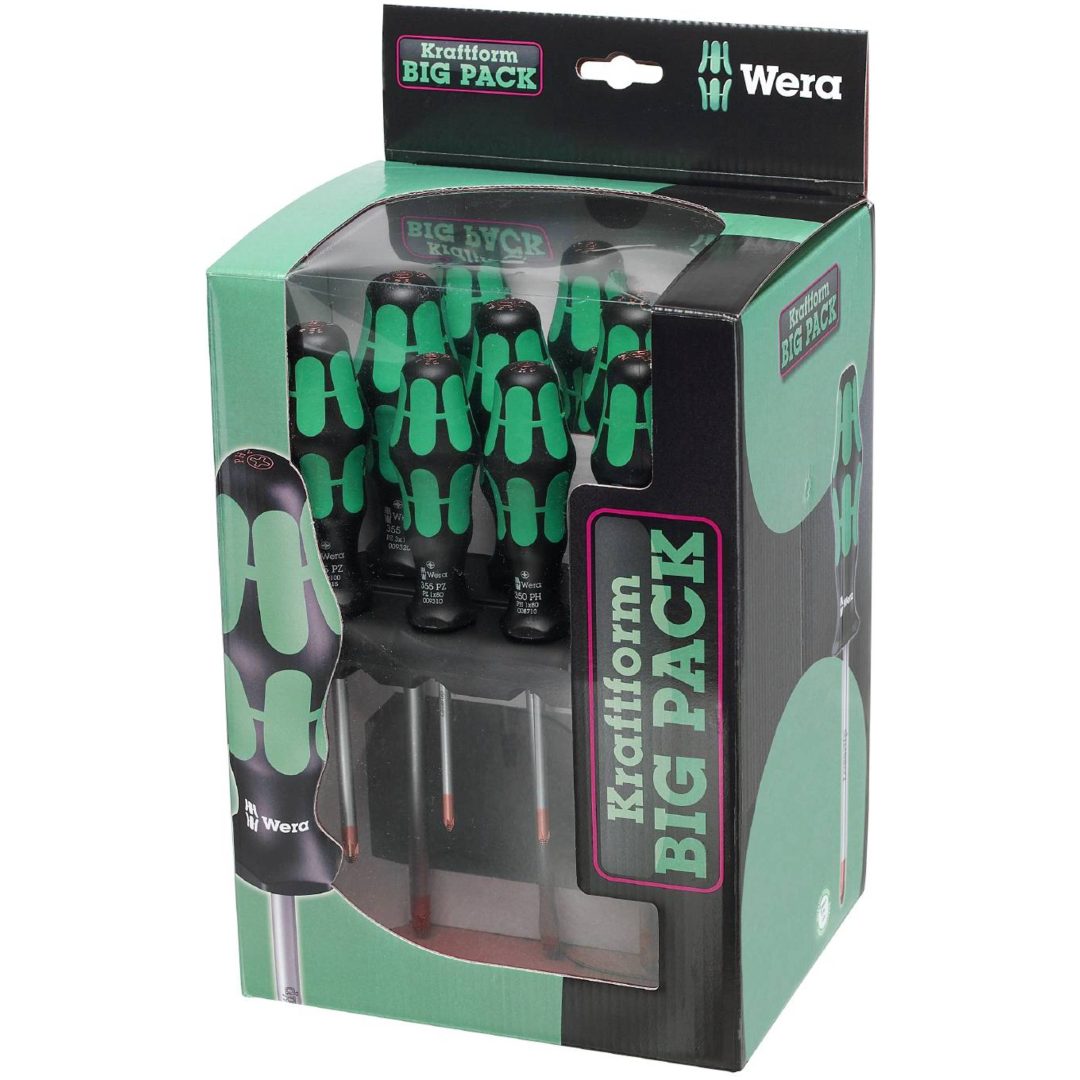 Skruvmejselsats Kraftform BIG-PACK WERA SKRUVMEJSELSATS BIG PACK 300