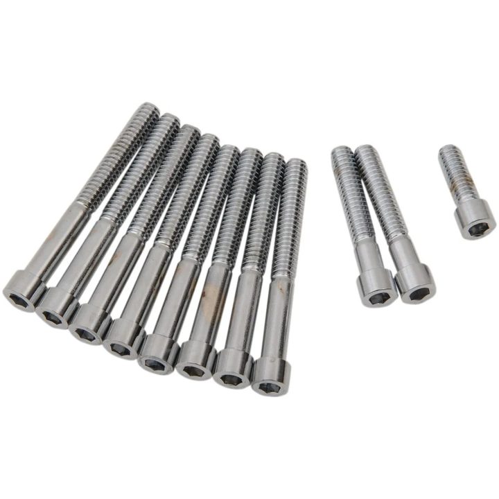 Skruvsats Primärkåpa Krom Silver DRAG SPECIALTIES – bild 2