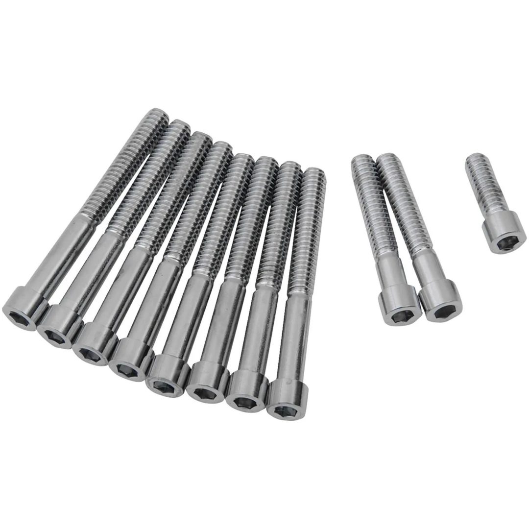 Skruvsats Primärkåpa Krom Silver DRAG SPECIALTIES