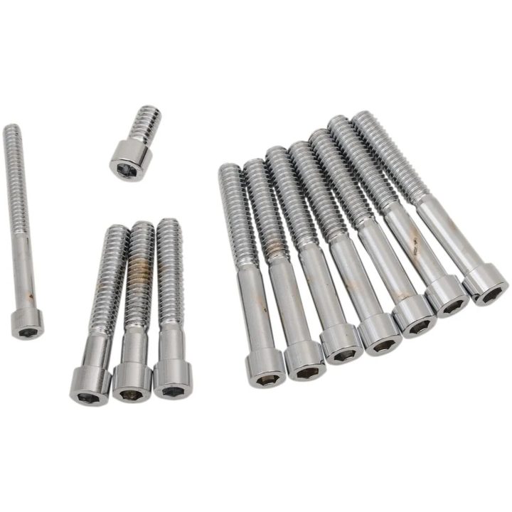 Skruvsats Primärkåpa Krom Silver DRAG SPECIALTIES – bild 2
