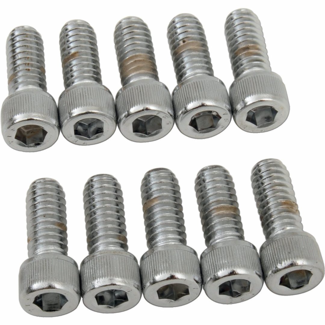 Skruvset Socket-Head Krom Polerad DRAG SPECIALTIES 1/4"-20 x 5/8"
